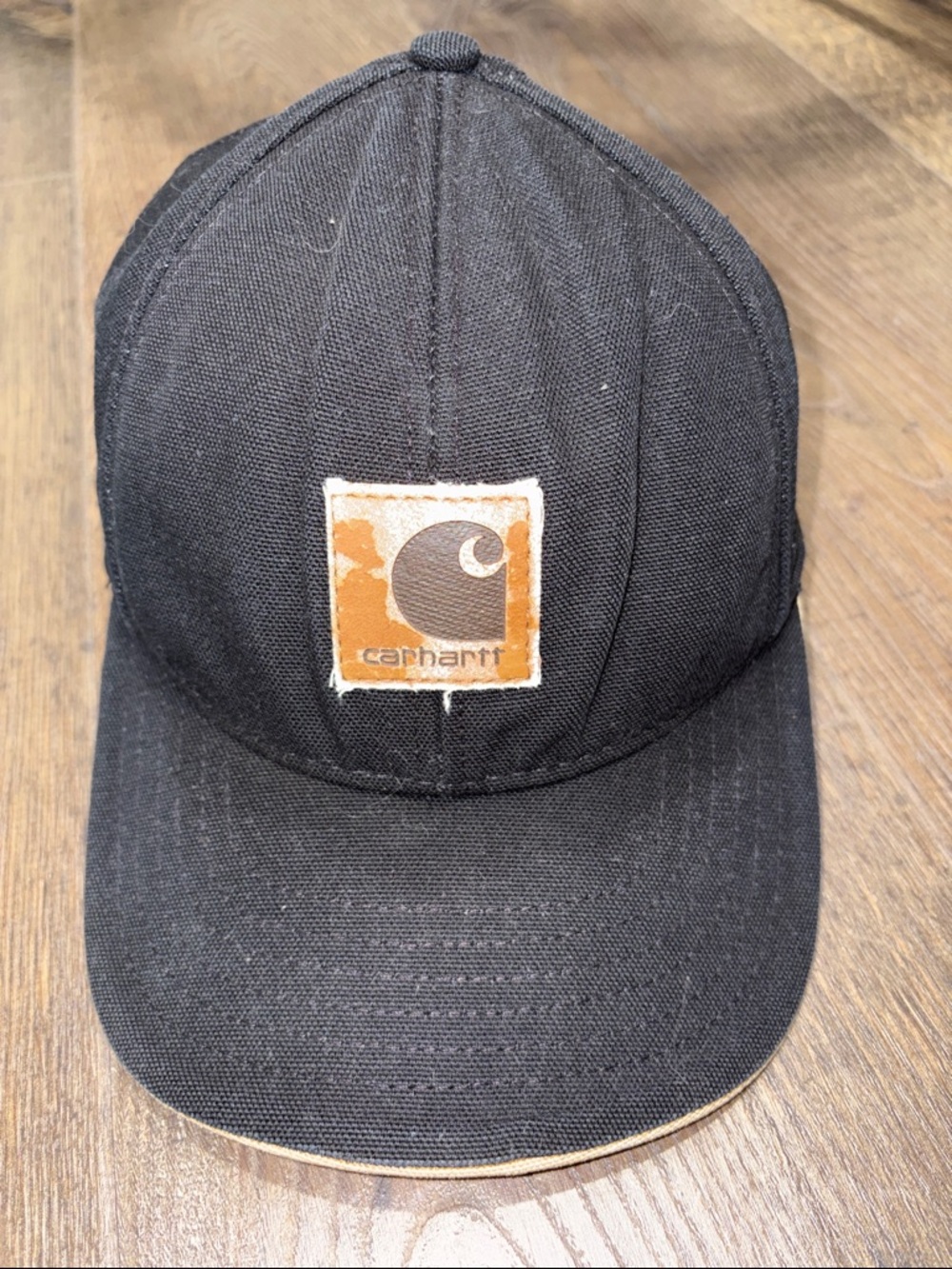 Carhartt Black Cap with Orange Patch